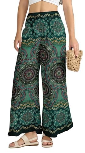 Joob Joob Flowy Women's Wide Leg Boho Harem Pants with Pockets