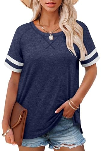 Angerella Women's Casual V-Neck Summer Tunic Tops