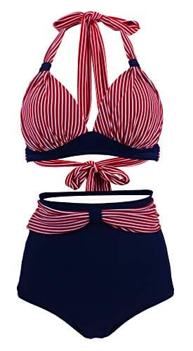 Retro Vintage Bikini Swimsuit for Women Plus Size