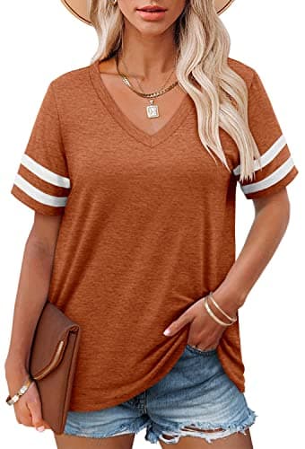 Angerella Women's Casual V-Neck Summer Tunic Tops
