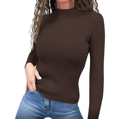 Stretchy Women's Long Sleeve Fitted Knit Top