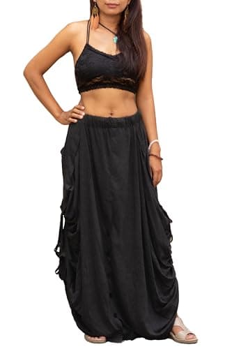 Thaluta Women's Palazzo Pants with Pockets Maxi Skirt