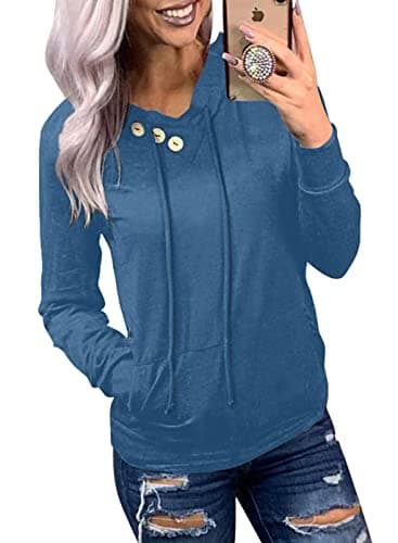 Dokotoo Women's Casual Long Sleeve Hoodies With Pockets