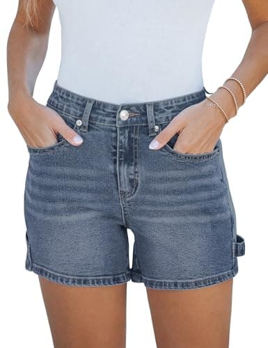 Luvamia Women's Trendy High Waisted Denim Shorts
