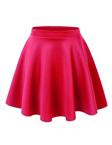Women's Stretchy Flared Mini Skater Skirt XS-3XL Plus Size