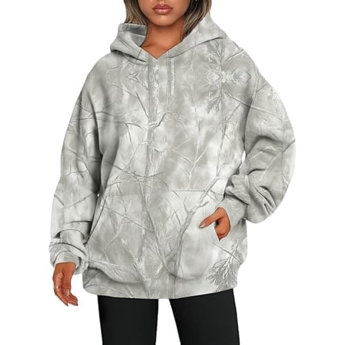 KVOTUU Women's Camo Maple Leaf Hoodie Sweatshirt