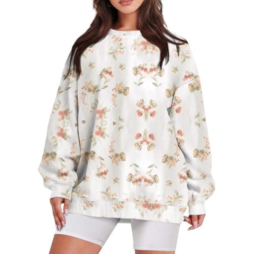 GOFULY Oversized Camo Pullover Sweatshirt for Women