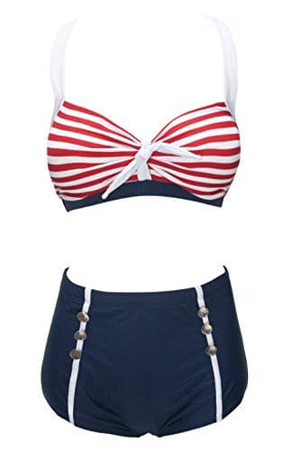 Retro Vintage Bikini Swimsuit for Women Plus Size