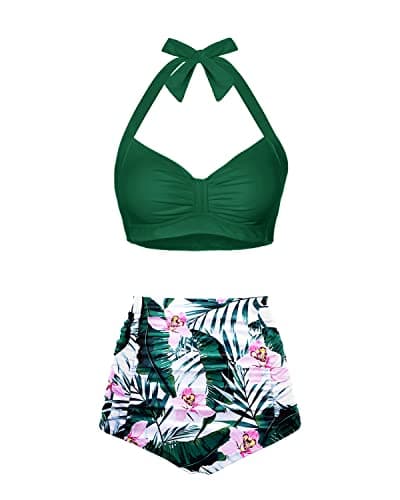 Women's High Waisted Bikini Set with Tummy Control