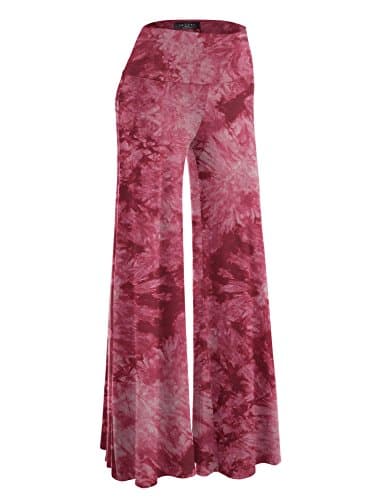 Johnny MBJ Women's Casual Comfy Wide Leg Palazzo Pants (XS~5XL)