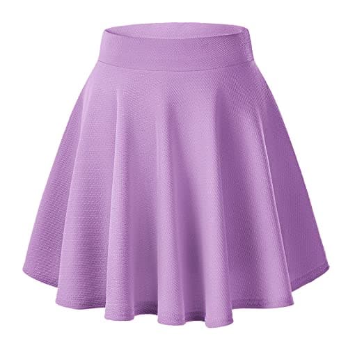 EXCHIC Women's Stretchy Flared Mini Skater Skirt