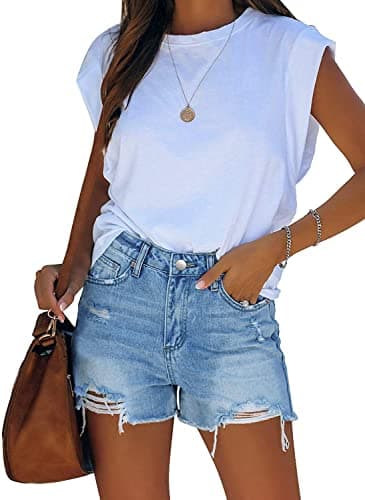 Women's Distressed Denim Shorts