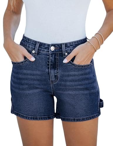 Luvamia Women's Trendy High Waisted Denim Shorts