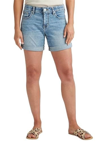 JAG Women's Alex Mid Rise Boyfriend Shorts