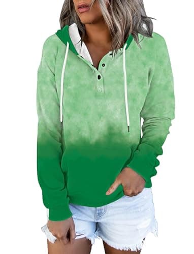 Women's Button Down Hooded Sweatshirts with Pockets