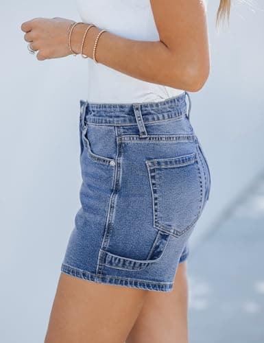 Luvamia Women's Trendy High Waisted Denim Shorts