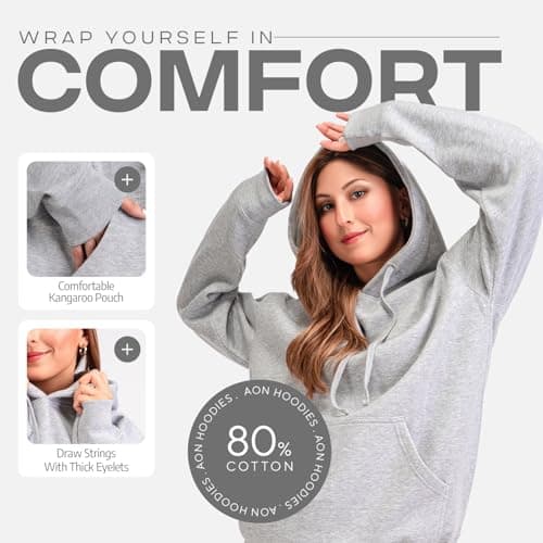 Stylish Aon Women's Oversized Hoodie | High Cotton Blend | Extra Breathability | Modern Fit