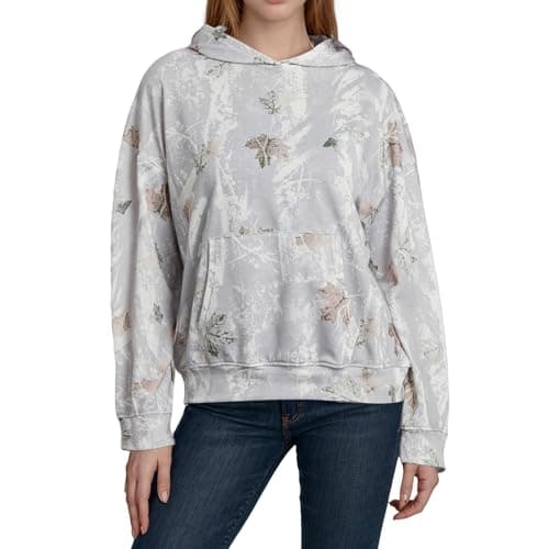 Weinexra Women's Camo Maple Leaf Print Oversized Hoodie Fleece Sweatshirt