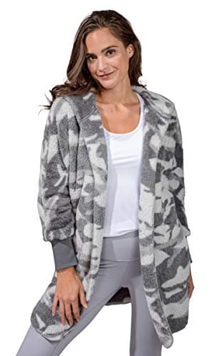 Reflex Ultra Soft Sherpa Hooded Open Cardigan with Pockets