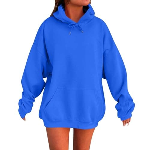 Cute Women's 2024 Oversized Christmas Sweatshirt with Pocket