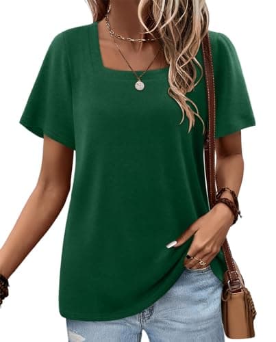 Angerella Women's Loose Fit Summer Short Sleeve Tops