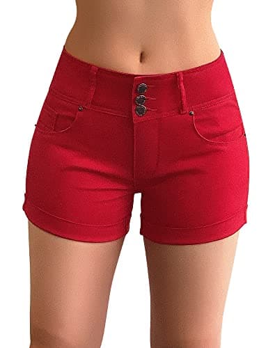 Rosswear Women's High-Waisted Stretch Denim Shorts