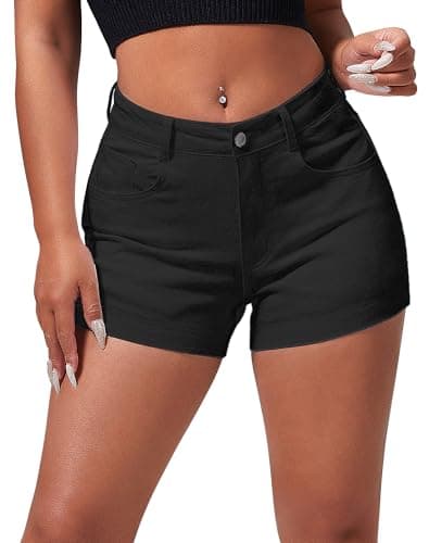 Rosswear Women's Casual Summer High-Waisted Denim Shorts