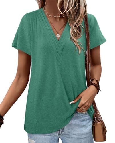 Angerella Women's Loose Fit Summer Short Sleeve Tops
