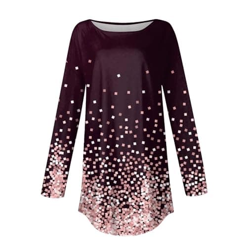 Shusuen 2024 Casual Crewneck Printed Tops for Women