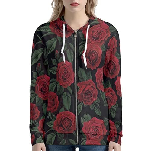 Irisjudy Leopard Print Hooded Sweatshirt with Pocket