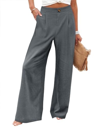 Women's High Waist Wide Leg Business Trousers
