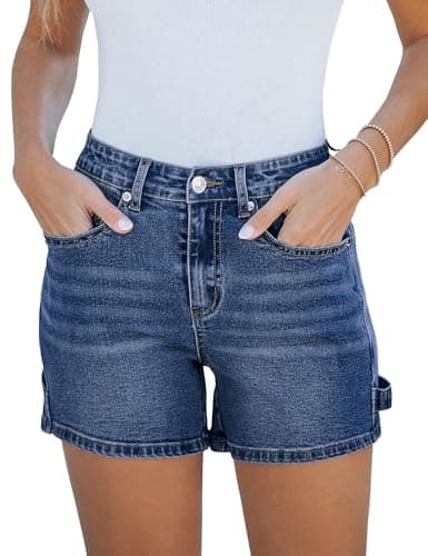 Luvamia Women's Trendy High Waisted Denim Shorts