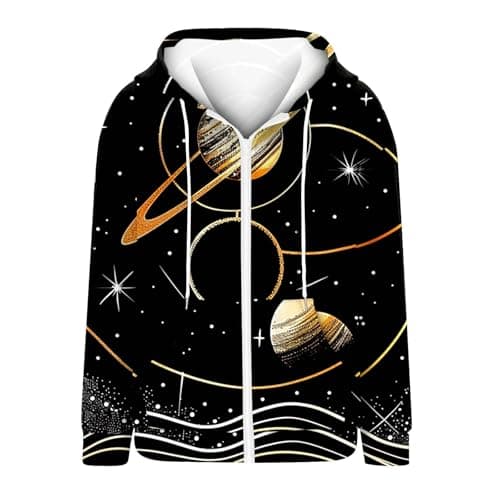 Lolvmvchi Women's Lightweight Printed Zip Hoodie Jacket
