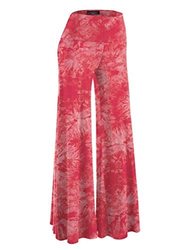 Johnny MBJ Women's Casual Comfy Wide Leg Palazzo Pants (XS~5XL)