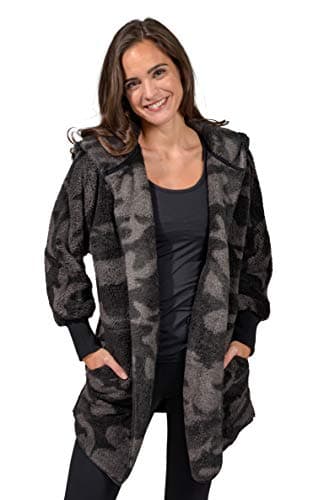 Reflex Ultra Soft Sherpa Hooded Open Cardigan with Pockets