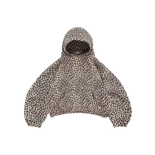 Leopard Cheetah Print Oversized Hoodie for Women in Y2K Streetwear