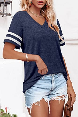 Angerella Women's Casual V-Neck Summer Tunic Tops