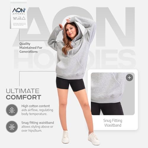 Stylish Aon Women's Oversized Hoodie | High Cotton Blend | Extra Breathability | Modern Fit