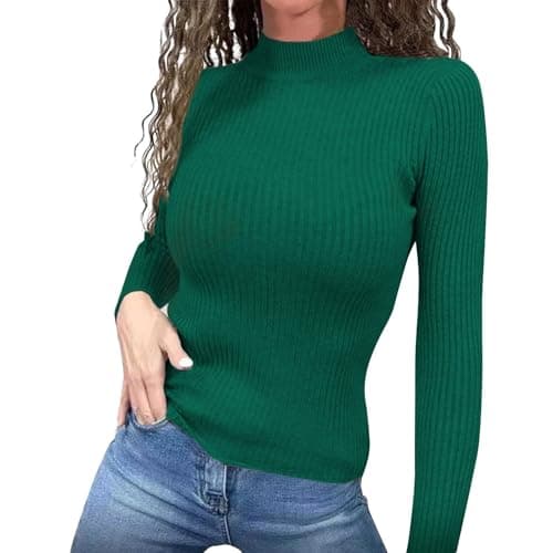 Stretchy Women's Long Sleeve Fitted Knit Top