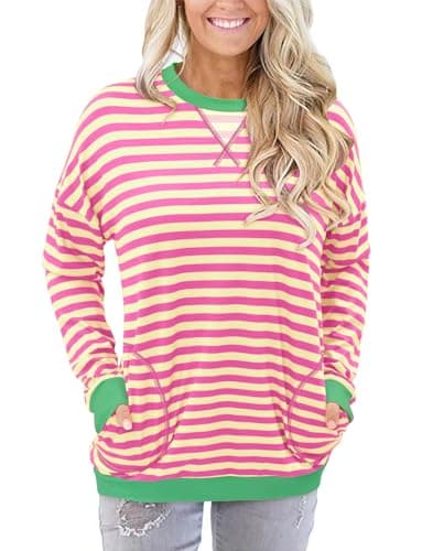 Women's Casual Loose Fit Printed Pocket Shirts