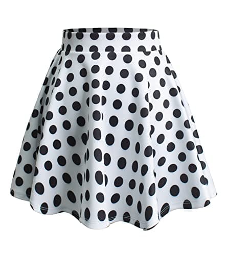 Women's Stretchy Flared Mini Skater Skirt XS-3XL Plus Size