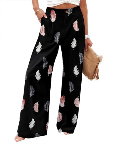 Women's High Waist Wide Leg Business Trousers