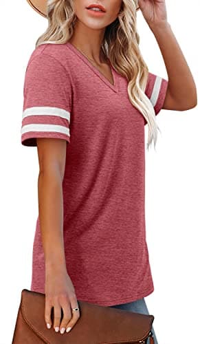 Angerella Casual Summer V-Neck T-Shirts for Women