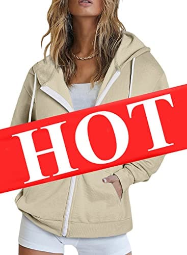 Women's Full Zip Hoodie Sweatshirt Coat with Pockets