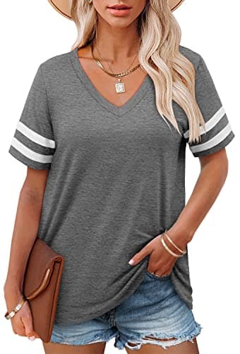 Angerella Women's Casual V-Neck Summer Tunic Tops