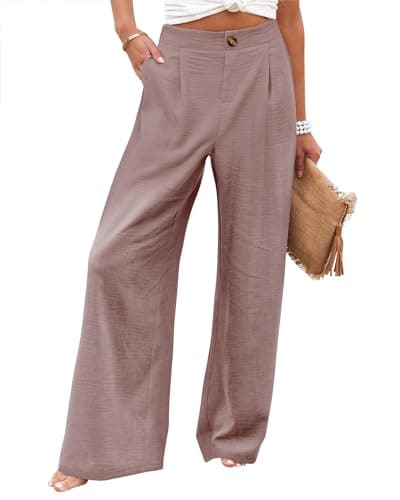 Women's High Waist Wide Leg Business Trousers