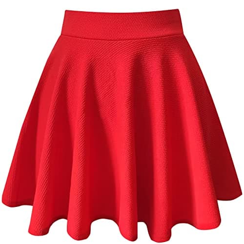 Women's Basic A-Line Mini Flared Skater Party Skirt