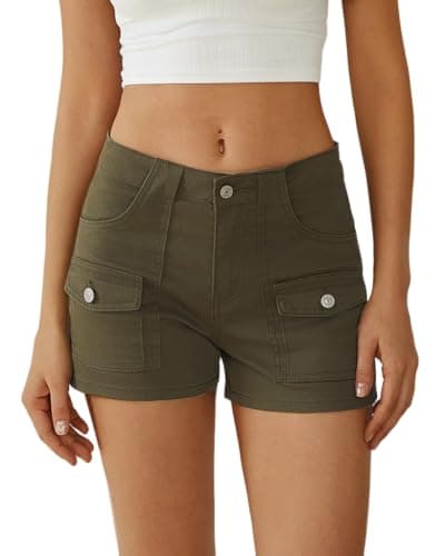 MIFOCAL Women's Ripped Denim Mid-Rise Summer Shorts