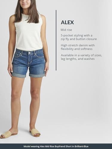 JAG Women's Alex Mid Rise Boyfriend Shorts