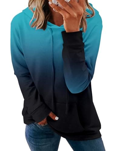 Women's Casual Tie Dye & Floral Print Hoodie Sweatshirt